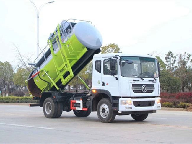 國五東風D9餐廚垃圾車-8.5方圓罐