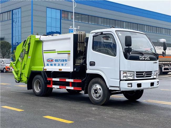 國五東風藍牌4方壓縮垃圾車